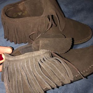 Steve Madden fringe booties
